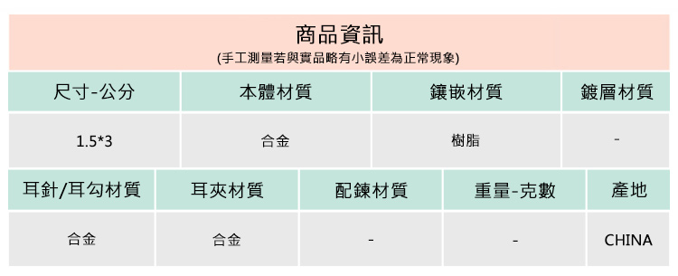 手工測量若與實品略有小誤差為正常現象