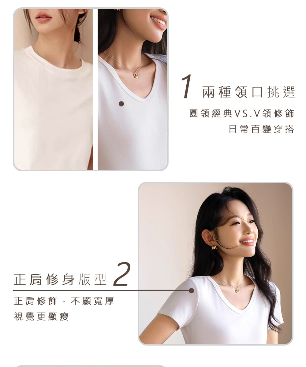 圓領經典VS.V領修飾