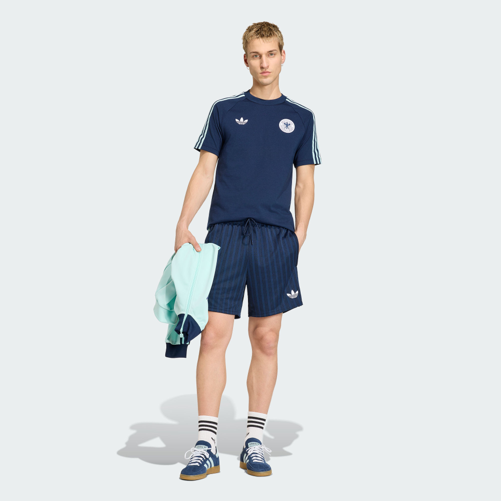 adidas 愛迪達】短袖上衣男世界盃德國三葉草國際碼DFB OG TEE 藍JZ9342