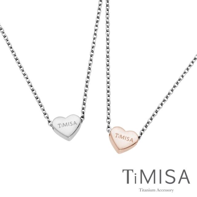 【TiMISA】《迷你幸運愛心》純鈦項鍊(雙色可選)產品介紹