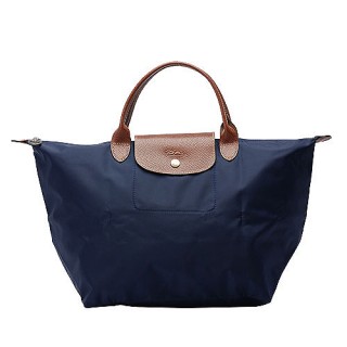 LONGCHAMP 摺疊短把水餃手提包(中/深藍) 1623089-556