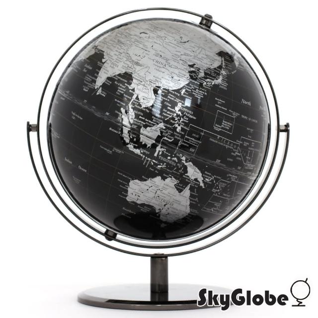 【SkyGlobe】10吋精緻黑色360度旋轉地球儀(英文版)超值推薦