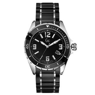 【Gc】時尚紳士日期陶瓷腕錶(銀黑 X85008G2S -SWISS MADE)