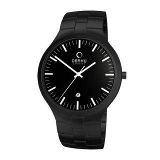 【OBAKU】自信探索日期時尚腕錶(全黑V151GBBSB)