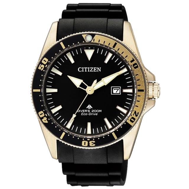 【CITIZEN】衝破極限都會日期腕錶(膠帶-黑金 BN0104-09E)最新優惠