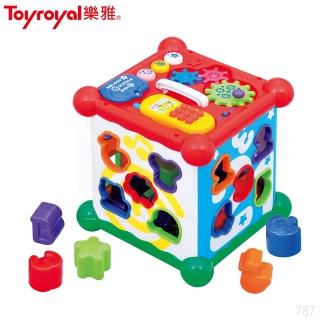 【日本《樂雅 Toyroyal》】聲光積木六面盒(1.5y以上)