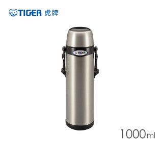 【TIGER虎牌】1.0L不鏽鋼經典背帶式保溫保冷瓶(MBI-A100)