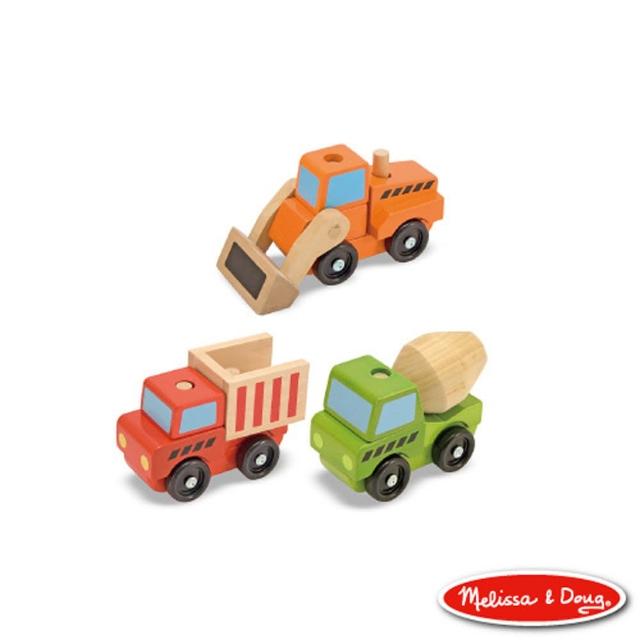 【美國瑪莉莎 Melissa & Doug】疊疊樂系列 – 木製工程積木組合車哪裡買便宜?