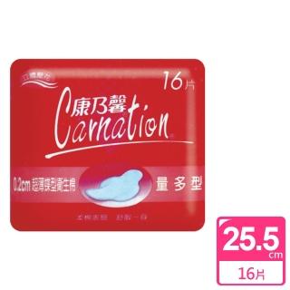 【康乃馨】超薄蝶型衛生棉量多型16片(16片/包)