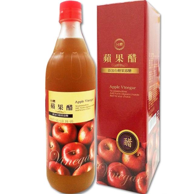 【台糖優食】台糖蘋果醋1瓶(添加果寡醣;600ml/瓶)產品介紹