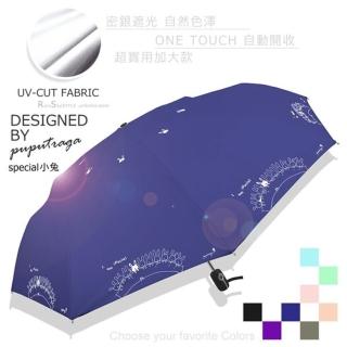 【RainSky】加大款!Special小兔-抗UV自動傘_晴雨傘(深藏青)