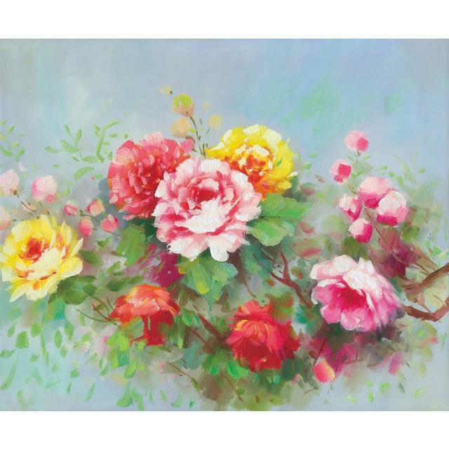 開運陶源 花開富貴106xcm 牡丹畫牡丹圖 Momo購物網