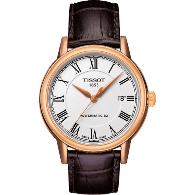 【TISSOT】Carson Powermatic 80 羅馬機械腕錶(T0854073601300)優惠