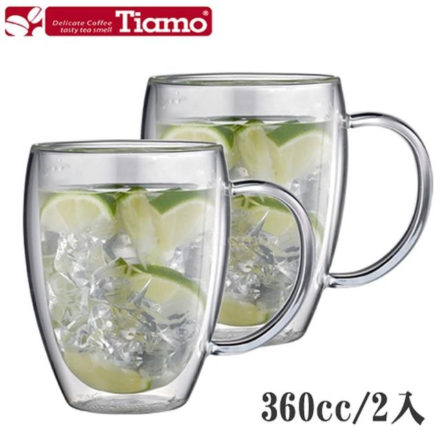 【Tiamo】把手款雙層玻璃杯 360cc / 2入(HG2341)如何購買?