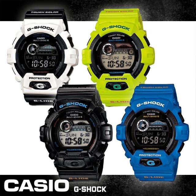 【CASIO 卡西歐 G-SHOCK 系列】電波錶-潮汐_月相_衝浪潛水運動錶(GWX-8900 系列)物超所值