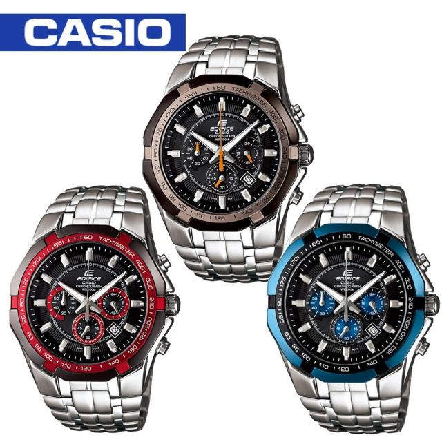 【CASIO 卡西歐 EDIFICE 系列】高速美學質感三眼賽車男錶(EF-540D)優惠