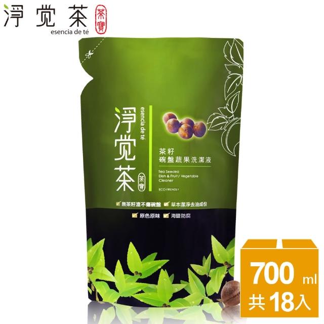 【茶寶 淨覺茶】茶籽碗盤蔬果洗潔液補充包(整箱18入)