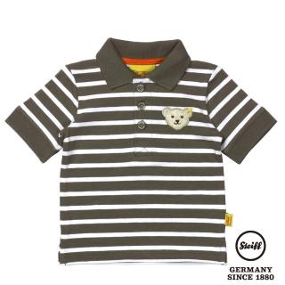 【STEIFF德國精品童裝】短袖 Polo 橫條 上衣 綠(Polo衫)