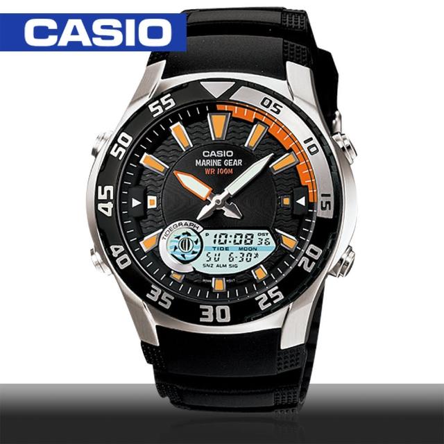 【CASIO 卡西歐】日系-多功能雙顯錶/月相/潮汐(AMW-710)秒殺搶購