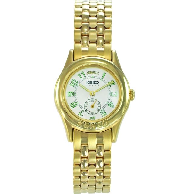 【KENZO】尊爵品味時尚腕錶-金x米白色(KN7803B01)最新優惠