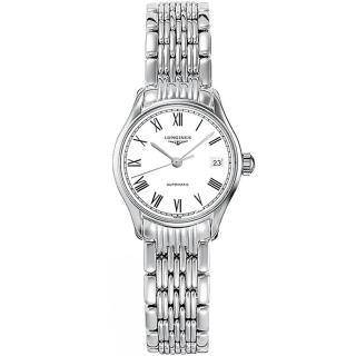 【LONGINES】Lyre 琴韻 羅馬美人機械腕錶-白/25mm(L43604116)