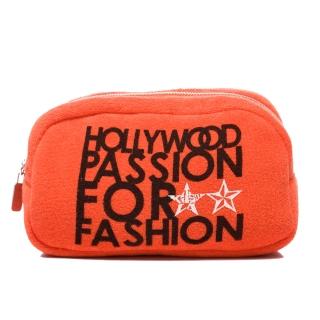 【Kitson】輕柔毛巾布化妝包(ORANGE)