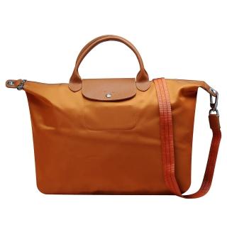 【LONGCHAMP】Le Pliage Neo系列尼龍短把兩用水餃包(大-柿子橘1630578-017)