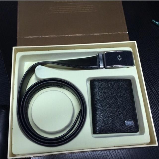 【Valentino Orlandi】超值皮件組(黑)