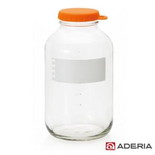 【ADERIA】日本進口易開玻璃保鮮罐1800ml(橘)