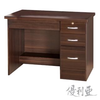 【優利亞-貝琪胡桃色】3.5尺書桌(下座)