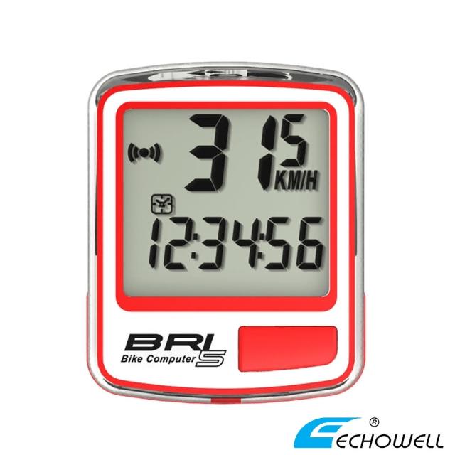 【ECHOWELL】BRI-5 多功能自行車有線碼錶(紅)