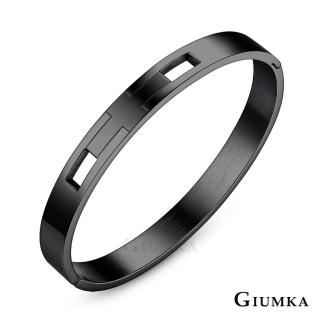 【GIUMKA】情侶 手環 相約永恆 白鋼男女情人對手環 MB4047-6(黑色寬版)