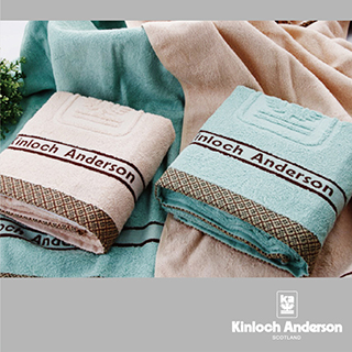 【金安德森】素緞提花浴巾組(2色4入 每色各2入)