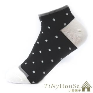 【TiNyHouSe】舒適襪系列 乾爽透氣超短襪 超值2雙組(黑色白點M號 T-07)