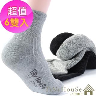 【TiNyHouSe小的舖子】舒適襪 厚底運動襪 超值6雙組入(M/L號 T-02)