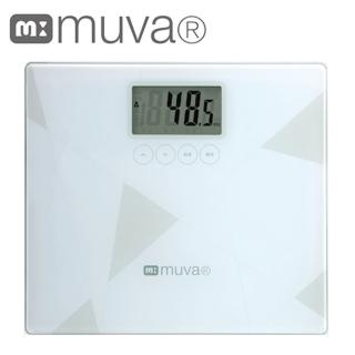 【muva】健康幾何學BMI電子體重計(典雅白)