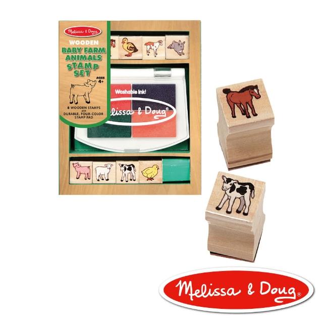 【美國瑪莉莎 Melissa & Doug】木製印章組(農場動物)限量出清