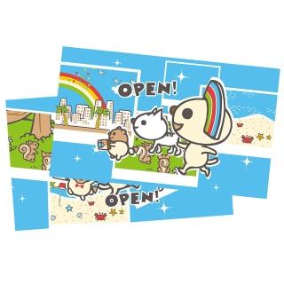 【享夢城堡】信封枕套2入(OPEN小將 郊遊趣-藍)