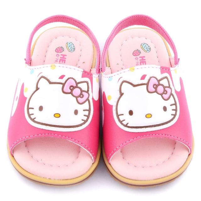 如何購買【三麗鷗】Hello kitty 小童 超纖舒適後帶拖鞋(815771-桃)