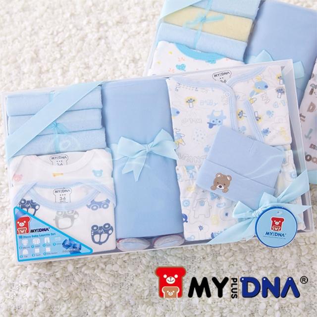 【MY+DNA熊本部】彌月禮盒系列十件組(♂長袖男款)