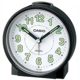 【CASIO 卡西歐】桌上型指針鬧鐘-黑(TQ-228-1DF)