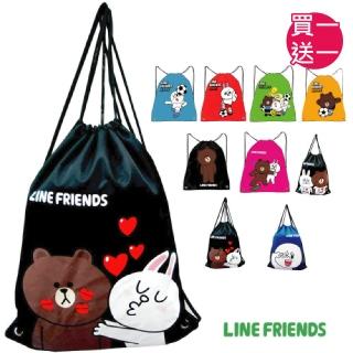 【imitu 米圖】LINE FRIENDS MIT束口後背袋(買一送一)