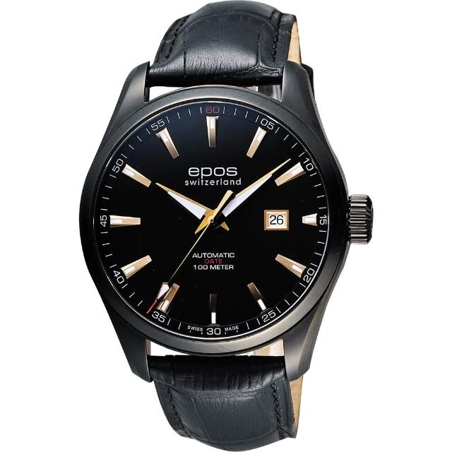 購買【epos】Passion都會時尚機械腕錶-黑x玫塊金/44mm(3401.132.25.19.25FB)須知