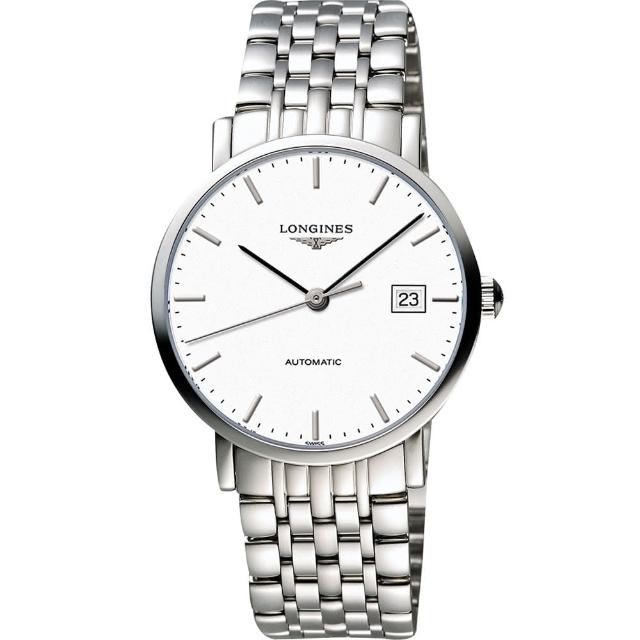 如何購買【LONGINES】Elegant 優雅系列機械錶-白/39mm(L49104126)