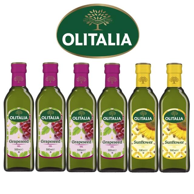 【Olitalia奧利塔】葡萄籽油+葵花油禮盒組(500mlx6瓶)評測