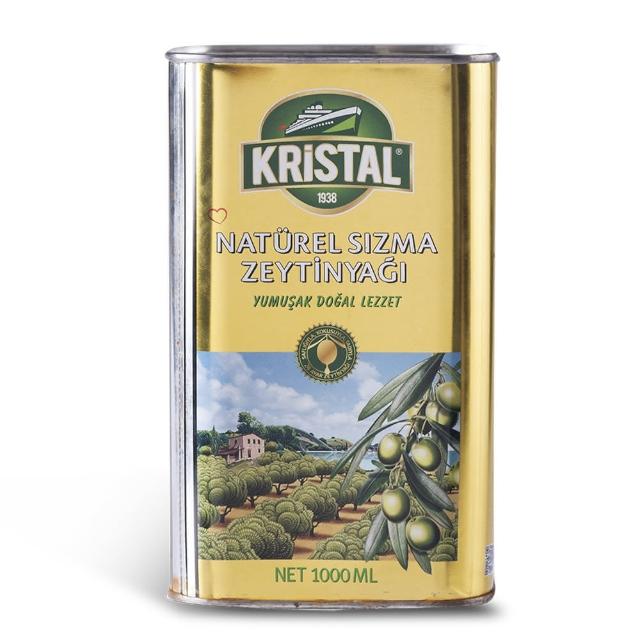 【買一送一 Ecolife綠生活 KRISTAL】純天然頂級第一道初榨冷壓橄欖油(三瓶一組金黃色錫瓶包裝)