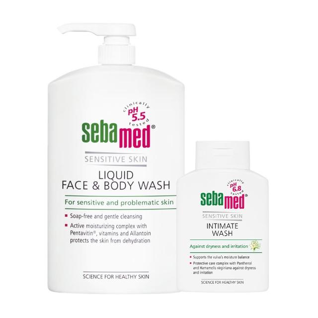 【SEBAMED 施巴】潔膚露 1000ml+護潔露200ml(總代理)