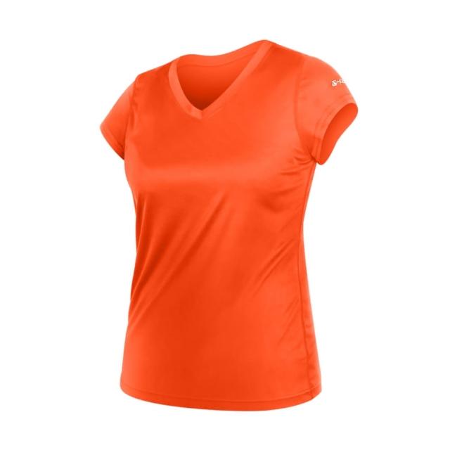 【HODARLA】女無感V領短T恤-慢跑 路跑 休閒(陽光橘)評比