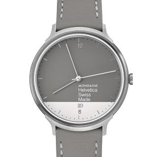 【MONDAINE瑞士國鐵】設計系列限量腕錶禮盒(灰x白/38mm)