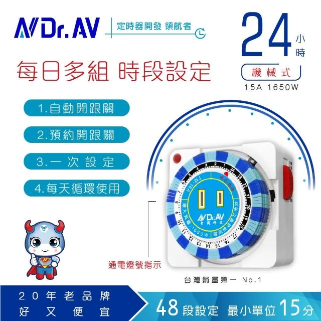 【Dr.AV】24小時制 省電定時器(TM-306D)產品介紹